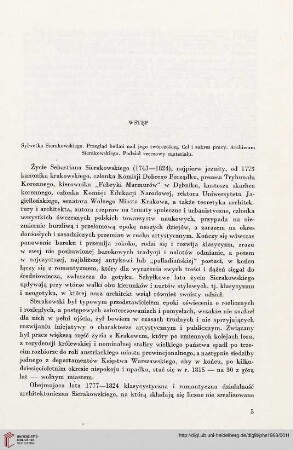 Działalność architektoniczna Sebastiana Sierakowskiego : projekty klasycystyczne i neogotyckie; (1777 - 1824)