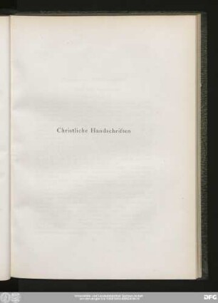 Christliche Handschriften