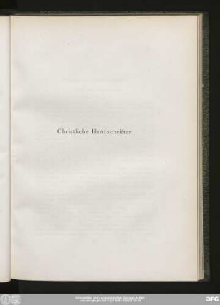Christliche Handschriften