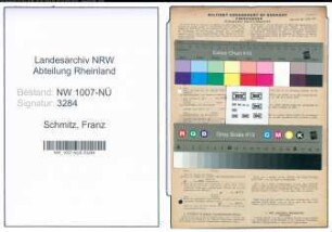 Entnazifizierung Franz Schmitz , geb. 25.08.1907 (Installateur)