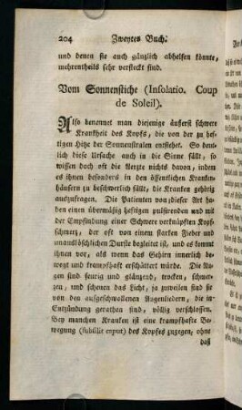 204-210, Vom Sonnenlichte (Insolatio. Coup de Soleil)