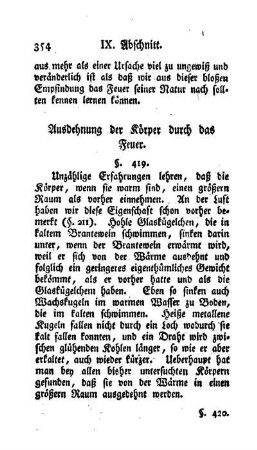 Ausdehnung der Körper durch das Feuer