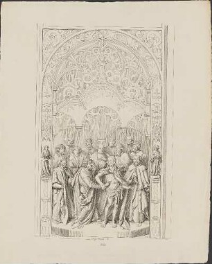 Lithographie: [Erscheinung Christi vor dem ungläubigen Thomas]. No. 20