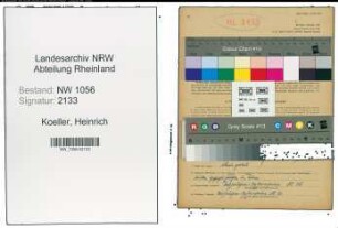 Entnazifizierung Heinrich Koeller , geb. 23.08.1911 ()