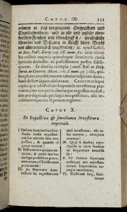 Caput X. De Expectiva & simultanea Investitura Imperiali.
