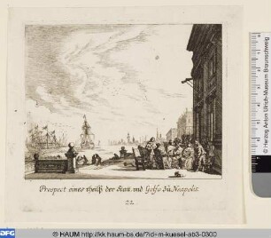 Prospect eines theilsz der Statt, und Golfo zu Neapolis