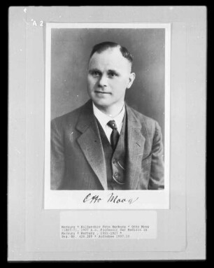 Otto Moog (1887-?), 1927 a.o. Professor der Medizin in Marburg