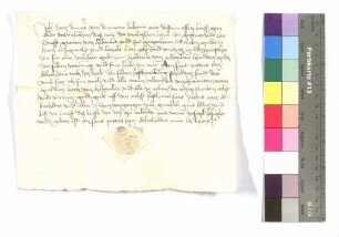 Jörg Turner von Durnau gegen Gottfried und Kraft von Hohenlohe: Schuldsumme; aufgedr. Siegel: