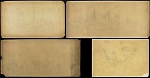 Konvolut von Pausen, entstanden u.a. im Zusammenhang von Bettine von Arnims Projekten zum ›Octoberfest‹ und zum Goethe-Denkmal