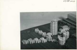 Wohnbauten für Gastarbeiter, Berlin-Kreuzberg (Diplomarbeit bei Willy Kreuer): Modellfoto