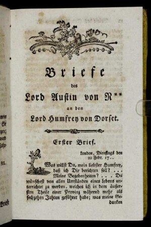 Erster Brief. - III. Brief.