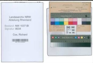 Entnazifizierung Richard Cox , geb. 03.10.1889 ()