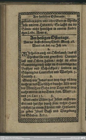 Am heiligen Ostertage