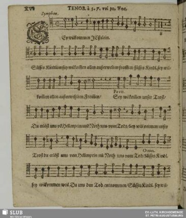 XVI. Sei willkommen Jesulein