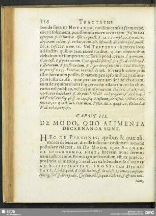 Caput III. De Modo, Quo Alimenta Decernanda Sunt