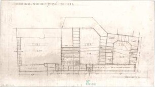 Fischer, Theodor; München, Lindwurmstr.; Garage, Tankstelle und Fahrschule Eibl - Grundriss