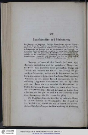 VII. Dampfmaschine und Schienenweg