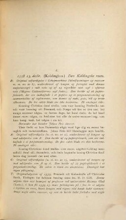 Forordninger, Recesser og andre kongelige Breve, Danmarks Lovgivning vedkommende 1558 - 1660 : udgivne ved V. A. Secher. Af Selskabet for Udgivelse af Kilder til dansk Historie, 1. 1558-1575