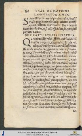 De Gratulatoria Epistola
