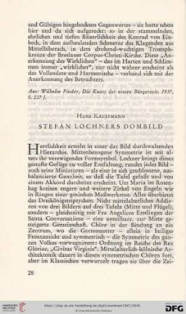 Stefan Lochners Dombild