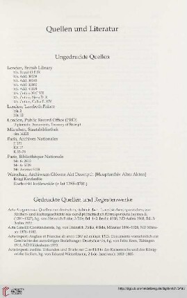 Ungedruckte Quellen