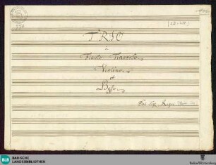 Sonatas - Mus. Hs. 770 : fl, vl, b; F; GroT 3931-F