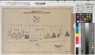 Ahaus (Ahaus) Einfamilienhäuser Tückingstraße Lageplan 1930 1 : 500 27,5 x 43 Zeichnung Westfälische Heimstätte Wohnungsgesellschaft Münsterland