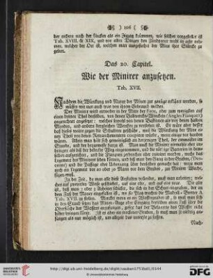 Das 20. Capitel: Wie der Minirer anzusetzen
