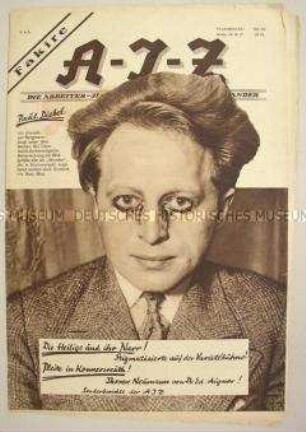 Proletarische Wochenzeitschrift "A-I-Z" u.a. über den Kongress der Antiimperialistischen Liga in Brüssel