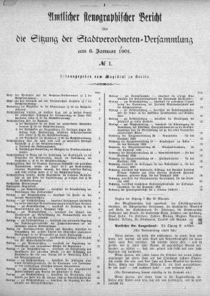 No. 1, 3. Januar 1901