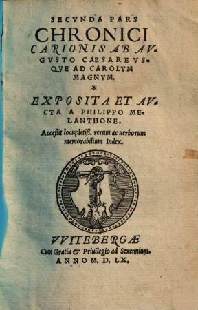 Chronicon Carionis, 2