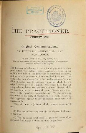 The practitioner : the leading monthly medical journal. [54.] 1895