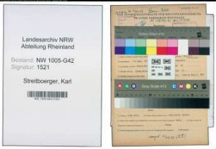 Entnazifizierung Karl Streitboerger , geb. 12.08.1915 (Sandstrahlblaeser)