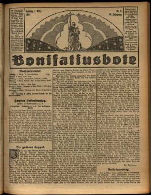 Erste Ausgabe vom Sonntag, den 01. März 1931.