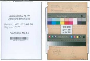 Entnazifizierung Martin Kaufmann , geb. 00.00.0000 ()