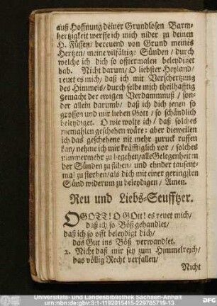 Reu und Liebs-Seufftzer.