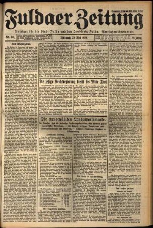 Ausgabe vom Mittwoch, den 23. Mai 1928.