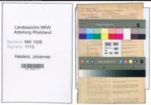 Entnazifizierung Johannes Heisters , geb. 27.01.1901 (Jagdaufseher)