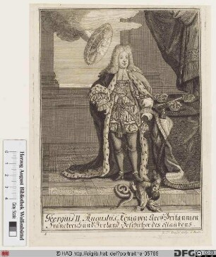 Bildnis Georg II. (August), König von Großbritannien u. Irland, Kurfürst von Hannover (reg. 1727-60)