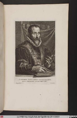 Iustus Lipsius [Porträt des Philosophe Justus Lipsius; Justus Lipsius; Portret van historicus Justus Lipsius]