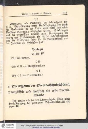 c. Oberlyzeum der Oberrealschulrichtung