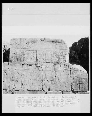 Der König räuchert und libriert vor Opfergaben vor Amun-Re