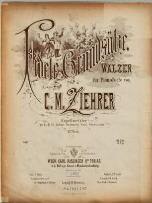 Fidele Grundsätze : Walzer ; für Pianoforte ; op. 162