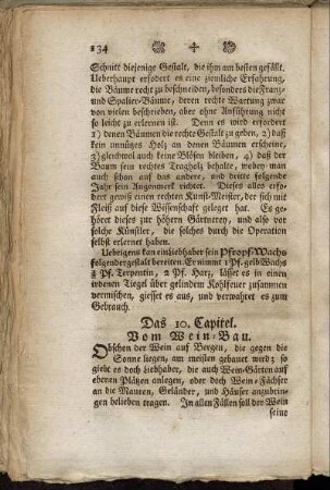 Das 10. Capitel. Vom Wein-Bau.