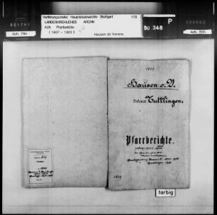 Hausen/Verena: Pfarrberichte und Pfarrbeschreibungen
