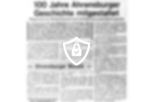 100 Jahre Ahrensburger Geschichte mitgestaltet