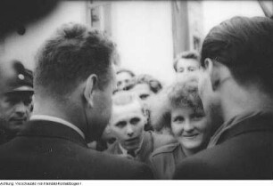 Besuch von Nikolai Michailow, 1. Sekretär des Komsomol, in Sachsen, Mai 1951