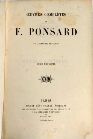 Oeuvres complètes, 2