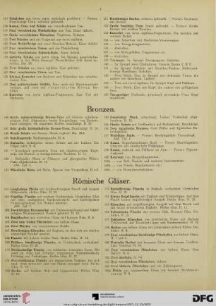 Römische Gläser (Nr. 161-184a)