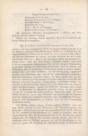 Rechnungsablegung von Apotheker Weismann